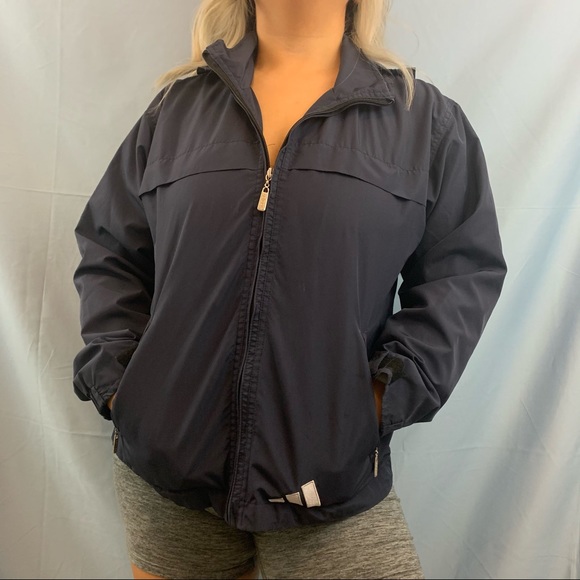 adidas Jackets & Blazers - Vintage Adidas Navy Zip Up Windbreaker adidas Jackets & Blazers - Vintage Adidas Navy Zip Up Windbreaker